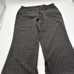 Worthington Curvy Fit‎ Womens Slacks Checkered Size 10 Gray Style #1413251
